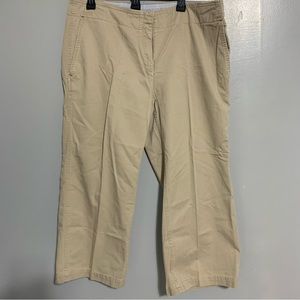 Tommy Hilfiger Womens Khaki Tan Pants Size"16 Chino Straight Fit Pockets‎